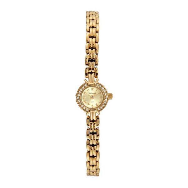 Relógio Seculus Feminino Ref:20091lpsvda3 Social Mini Dourado