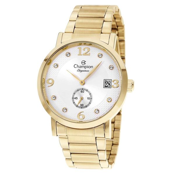 Relógio Champion Feminino Ref:Cn24744h Casual Dourado