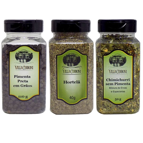 Pimenta Preta em Grãos Hortelã E Chimichurri sem Pimenta