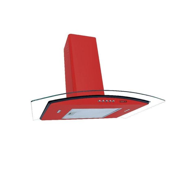 Coifa De Parede 60cm Curvo Duto Slim Fogatti Vermelho 220v 220