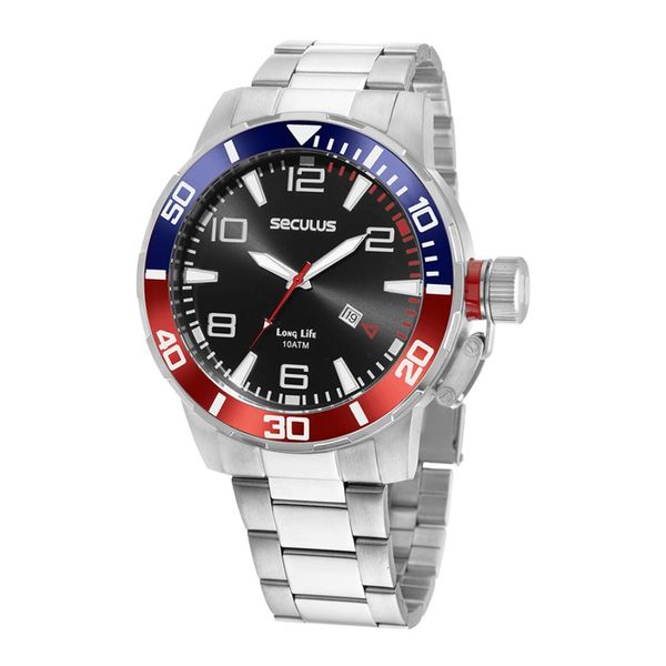 Relógio Seculus Masculino Ref:44102g0svna1 Casual Prateado