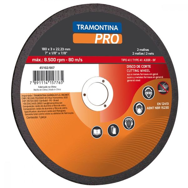 Disco de corte para aços e metais ferrosos em geral 4.1/2