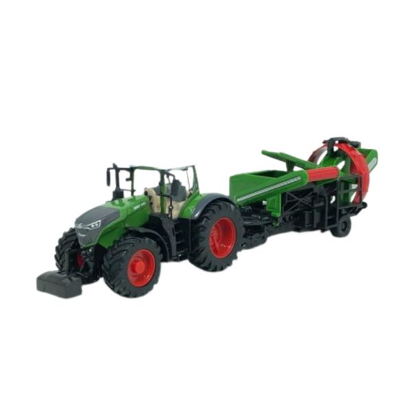 Miniatura Trator Fendt 1000 Vario Esteira Feno - Burago