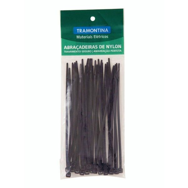 Abraçadeira de Nylon 151x3,7x1,5 mm Tramontina Preta