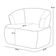 Kit 02 Poltronas Giratória Orgânica Para Sala Living Florea M05 Bouclê Creme - Lyam Decor