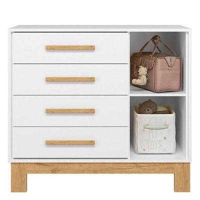 Cômoda Sapateira Q Encanto Slim 4355 Branco Acetinado Ambiente - Qmovi