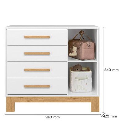 Cômoda Sapateira Q Encanto Slim 4355 Branco Acetinado Ambiente - Qmovi