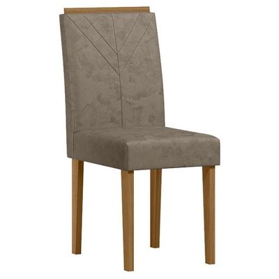 Cadeira Para Mesa De Jantar Amanda Kit 2 Peças Ype Camursa Marrom - New Ceval