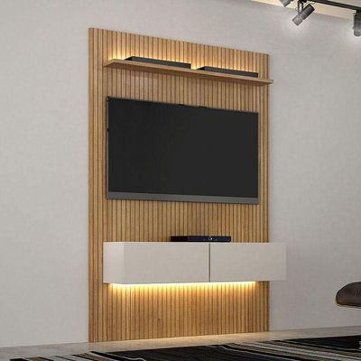 Home Suspenso Frisado Curitiba 1344 Cinamomo Off White Com Led - Valdemóveis