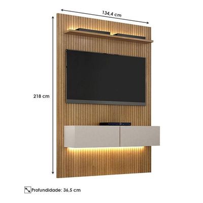 Home Suspenso Frisado Curitiba 1344 Cinamomo Off White Com Led - Valdemóveis