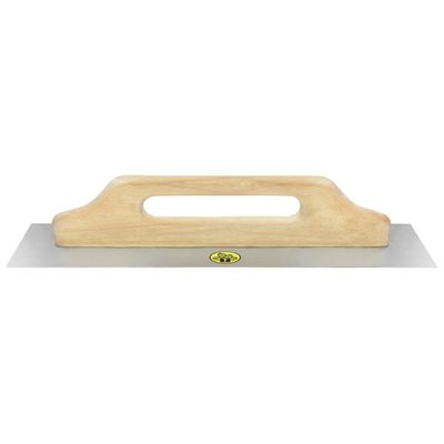 Desempenadeira Metálica de Base Lisa Tramontina para Drywall sem Dentes com Cabo de Madeira