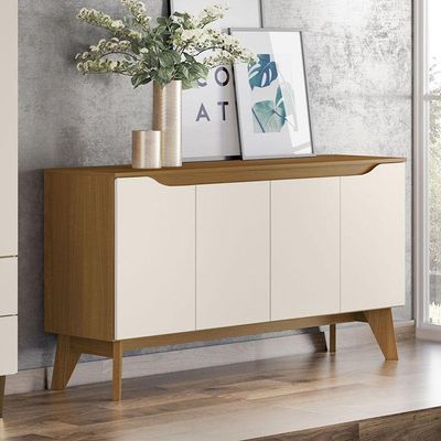Buffet Ambar 4 Portas Nature Off White - Henn