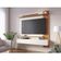 Painel Para Tv Home Suspenso Juriti 1.5 Off White Matte Freijó - Colibri