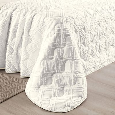 Coordenado Cobre Leito e Cobertor Tok Max Queen Ultrasoft Alto Relevo Dupla Face - Palha