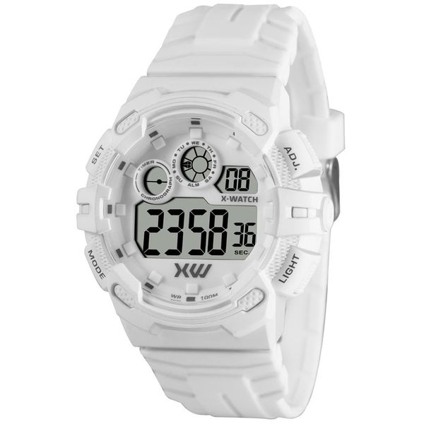 Relógio X-Watch Masculino Ref:Xmppd744 Bxbx Esportivo Digital Branco