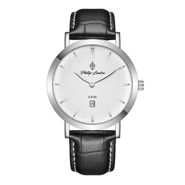 Relógio Phillip London Masculino Ref:Pl80149222m Br N Casual Prateado