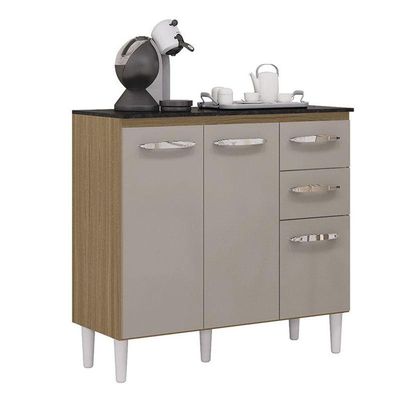 Balcão De Cozinha Ambiente Isadora Damasco Off White - Poquema
