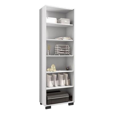 Mesa Para Computador Gávea E Livreiro Office Branco Trama - Móveis Leão