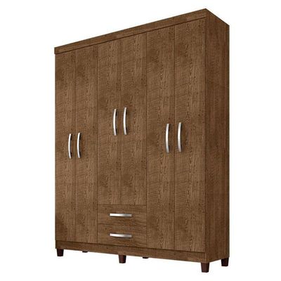 Guarda Roupa Casal Módena E Comoda Cannes 5 Gavetas Malbec - Incorplac