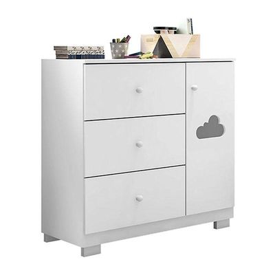 Berço Americano Mirelle E Cômoda Infantil Ane Branco Brilho - Phoenix Baby