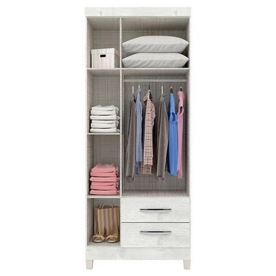Cômoda Gaveteiro E Guarda Roupa 3 Portas Ternura Baby Branco Flex - Incorplac