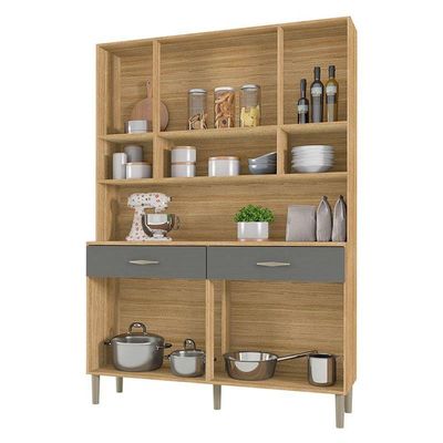 Kit Cozinha Ambiente Golden 8 Portas Freijó Gris - Kits Paraná