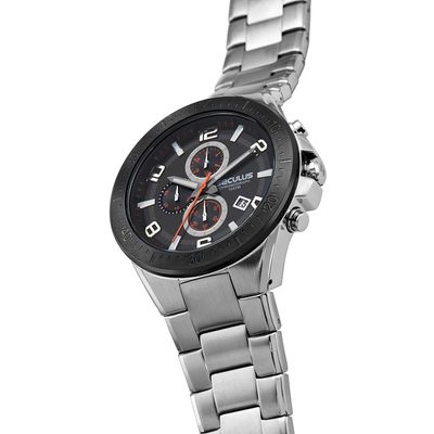 Relógio Seculus Masculino Ref:44242gpsvca1 Cronógrafo Prateado
