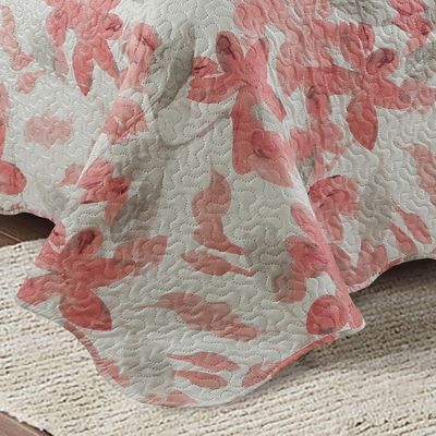 Kit Cobre Leito Colcha Casal Boutik Dupla Face - Cecilia