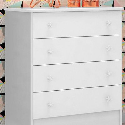 Cômoda Infantil 103 Doce Sonho Branco Brilho - Qmovi