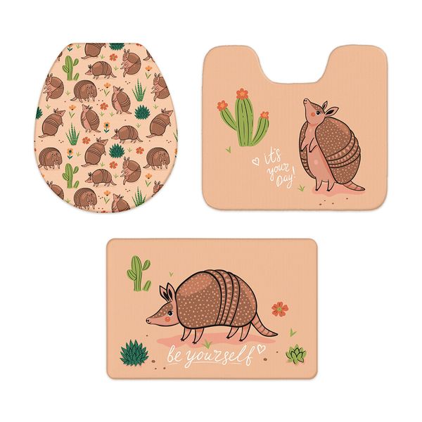 Jogo Tapete Banheiro - Tatu Jogo Tapete Banheiro - Tatu