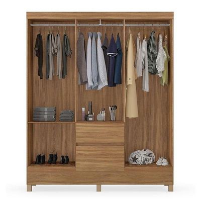 Cômoda London E Guarda Roupa Casal Flash 2 Amêndola Touch - Demóbile