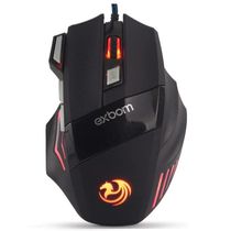 Mouse Gamer Black X7 Optico Usb 3200Dpi Com 7 Botões e Led Color