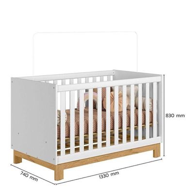 Quarto De Bebê Q Encanto Slim Branco Acetinado Com Colchão Gazin - Qmovi