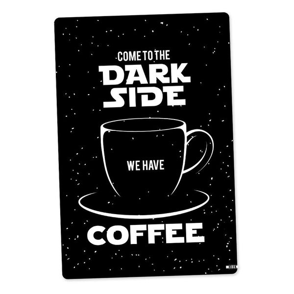 Placa Decorativa 24x16 Dark Side Coffee Preta - Beek