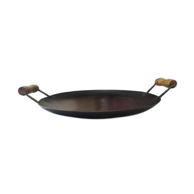 Chapa Disco Arado Chapa de Aço Alça Madeira 40cm