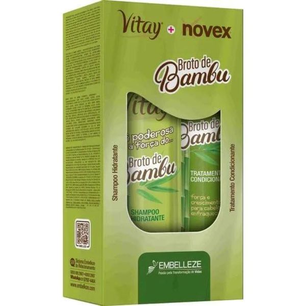 KIT NOVEX SHAMPOO E CONDICIONADOR BROTO DE BAMBU