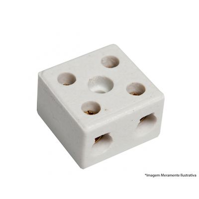 Conector Porcelana 10Mm 2 Polos 04.11 c/10pcs