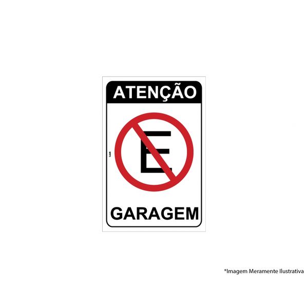 Placa Sinal.pvc 20x30cm Atencao Garagem Ref2471 Placa Sinal.pvc 20x30cm Atencao Garagem Ref2471
