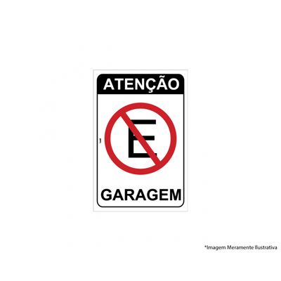 Placa Sinal.Pvc 20X30Cm Atencao Garagem Ref2471