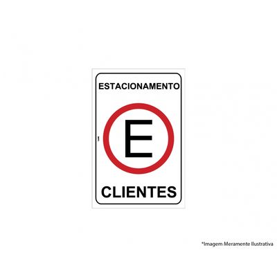 Placa Sinal.pvc 20x30cm Estac. Clientes Ref2258