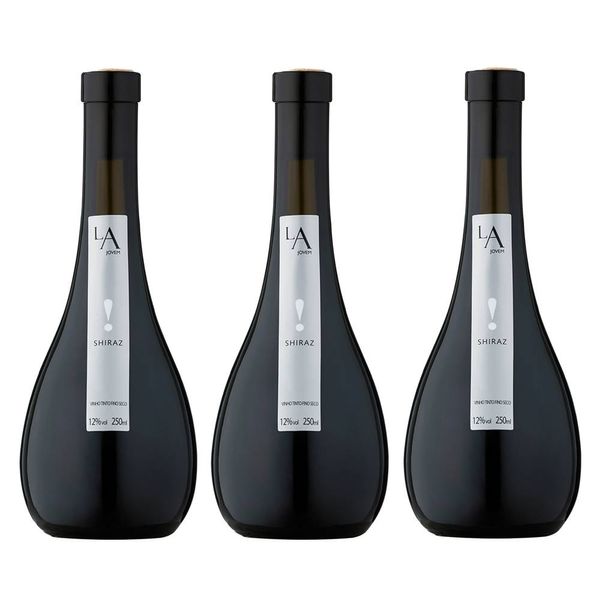 Kit 03 Unidades Mini Vinho Luiz Argenta Jovem Shiraz 250ml
