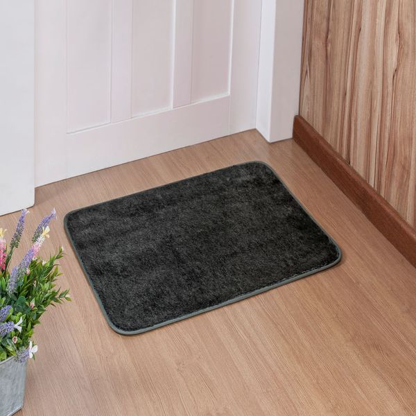 Tapete Premium 0,68m x 0,48m Cinza Guga Tapetes 68cm x 48cm / Cinza