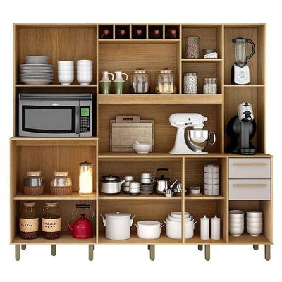 Armário De Cozinha Ambiente Petra Cinamomo Off White - Valdemóveis