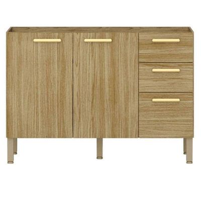 Balcão De Pia Ambiente Urbane 120 Cm Freijó - Kits Paraná