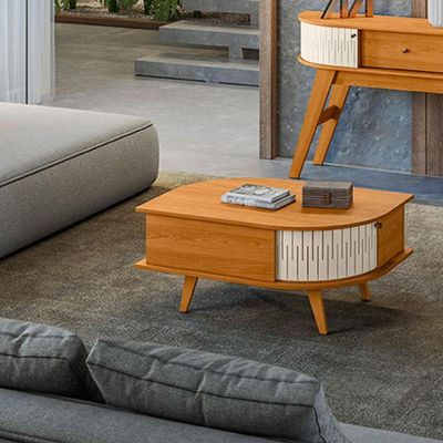 Mesa De Centro Indianápolis Cinamomo Off White - Madetec