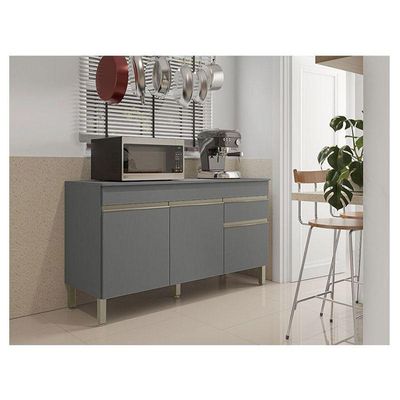 Balcão De Pia Line 150 Cm Com Tampo Gris - Kits Paraná