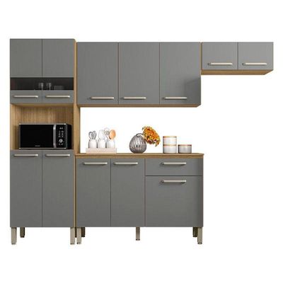 Kit Cozinha Ambiente Versalhes 4 Peças Freijó Gris - Kits Paraná