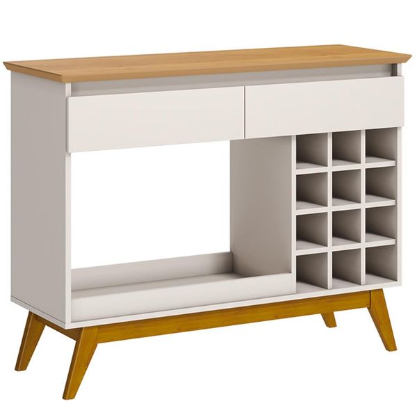 Aparador Decorativo Flynn Off White/Nature - Gran Belo
