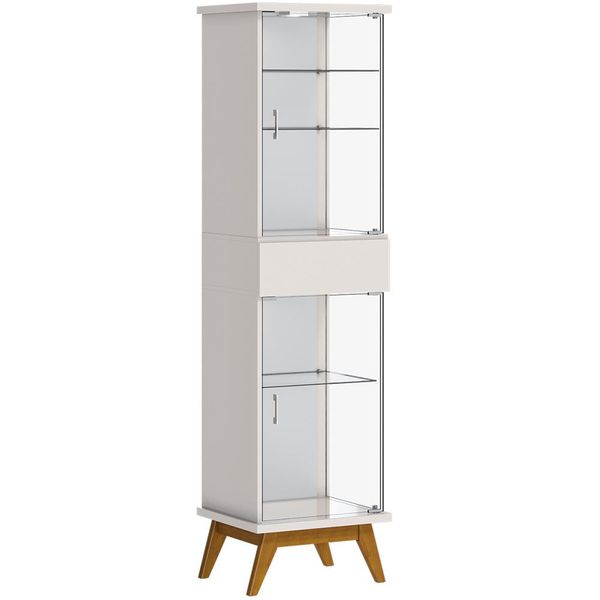 Cristaleira Decorativa Aurora Off White - Gran Belo
