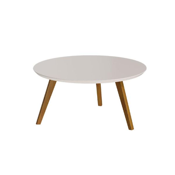 Mesa de Centro Decorativa Redonda Polly Off White - Gran Belo
